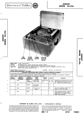 Knight 96-326; Allied Radio Corp. (ID = 2934172) Radio