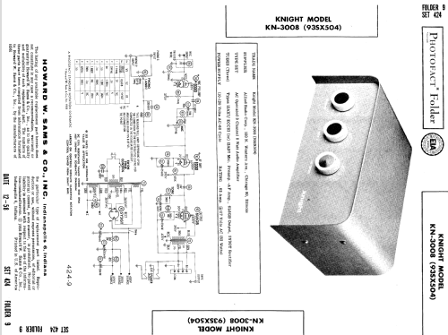 Knight KN-3008 Ch= 93X504; Allied Radio Corp. (ID = 740146) Ampl/Mixer