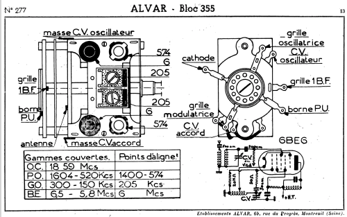 Bloc 355; Alvar Electronic; (ID = 1041211) Radio part