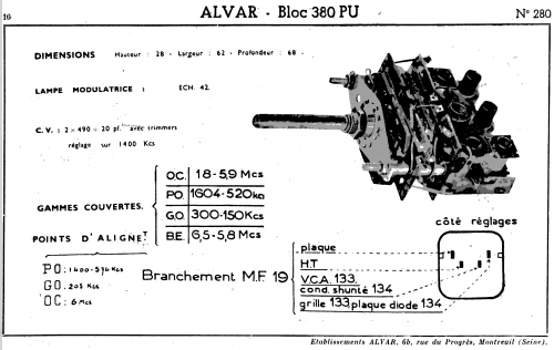 Bloc 380PU; Alvar Electronic; (ID = 1041215) Radio part