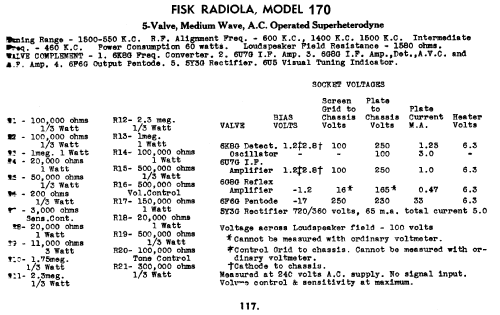 Radiola 170; Amalgamated Wireless (ID = 716806) Radio