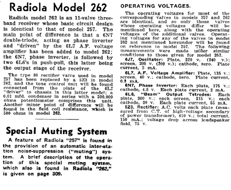 Radiola 262; Amalgamated Wireless (ID = 1943235) Radio