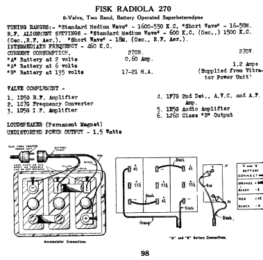 Radiola 270B; Amalgamated Wireless (ID = 718272) Radio