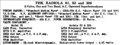 Radiola 309; Amalgamated Wireless (ID = 765214) Radio