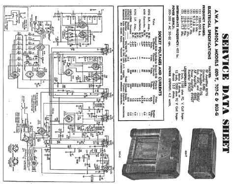 Radiola 707C; Amalgamated Wireless (ID = 2199638) Radio