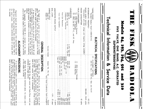 Radiola 84; Amalgamated Wireless (ID = 2060835) Radio