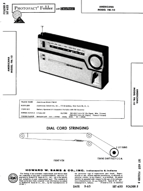 AM FM FM-10; Americana Industries (ID = 2952208) Radio