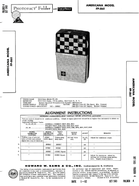 Americana Eight FP-861; Americana Industries (ID = 2952218) Radio