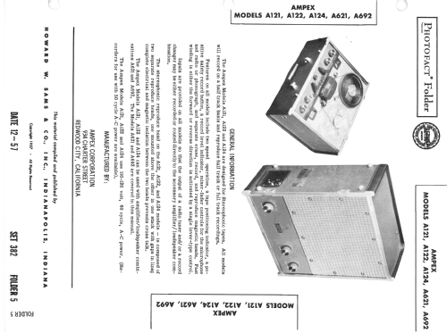 A124; Ampex; San Carlos, (ID = 2491364) Sonido-V