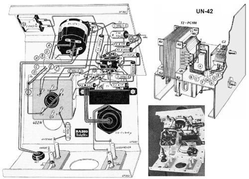 Eenkringer met dubbeltriode UN-42; Amroh NV Radio (ID = 1344685) Radio