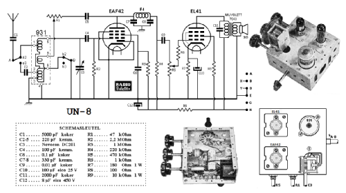 Eénkrings-tweelampsontvanger UN-11; Amroh NV Radio (ID = 1316157) Radio