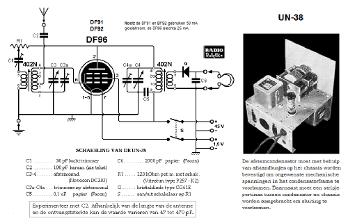 Kristalontvanger met r.f. versterking UN-38; Amroh NV Radio (ID = 1343054) Radio