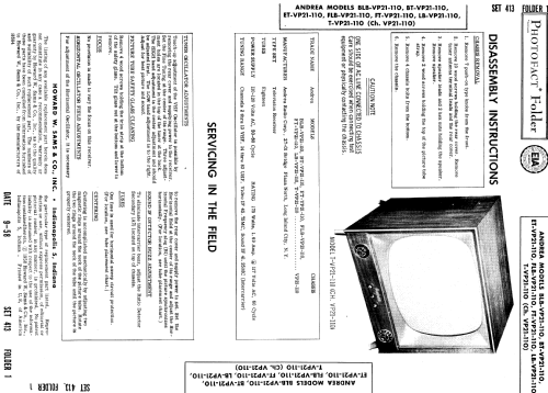 FT-VP21-110 Ch= VP21-110; Andrea Radio Corp.; (ID = 789594) Television