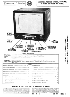 T-VM21 Ch= VM21; Andrea Radio Corp.; (ID = 3166324) Télévision