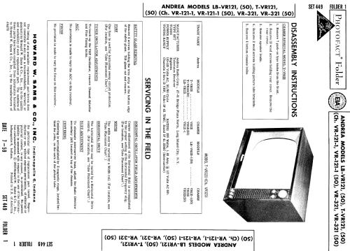 T-VR121Ch= VR121; Andrea Radio Corp.; (ID = 895359) Televisión