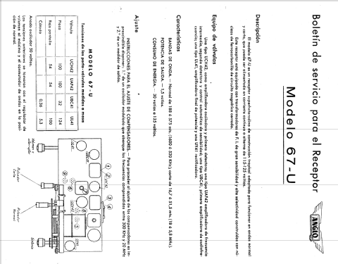 67-U; Anglo Española de (ID = 870343) Radio
