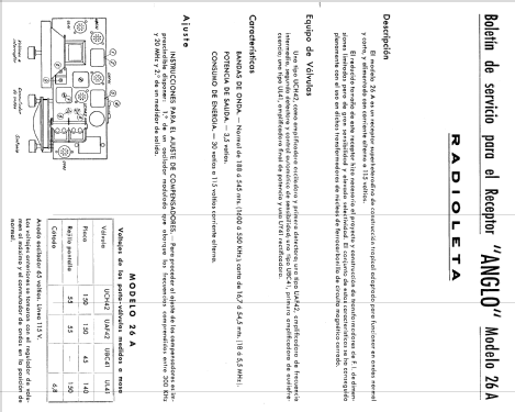 Radioleta 26-A; Anglo Española de (ID = 632002) Radio