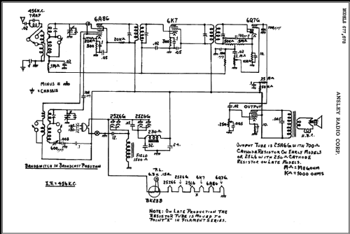 Chassis 677; Ansley Radio; New (ID = 417544) Radio