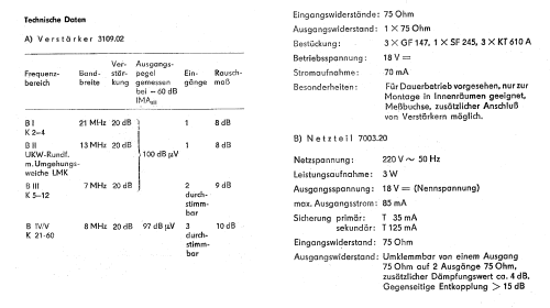 Abstimmbarer Mehrbereichsverstärker AVS1 3109.01; Antennenwerke Bad (ID = 1481156) HF-Verst.