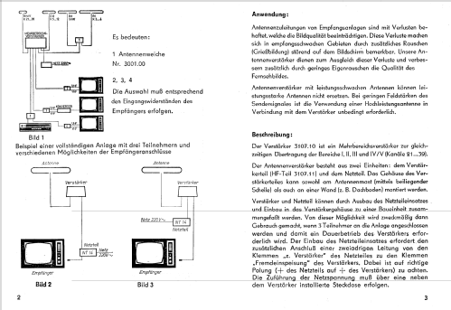 Mehrbereichsverstärker 3107.02; Antennenwerke Bad (ID = 725220) Ampl. RF