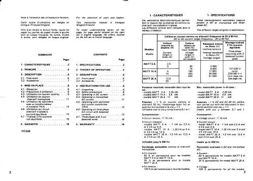 Wattmètre WATT5A WATT10A WATT25A; AOIP, AOP A.O.I.P., (ID = 986532) Equipment