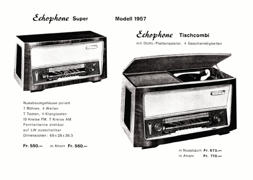Echophone Super Modell 1957; Echophone, Marke ab (ID = 2569101) Radio
