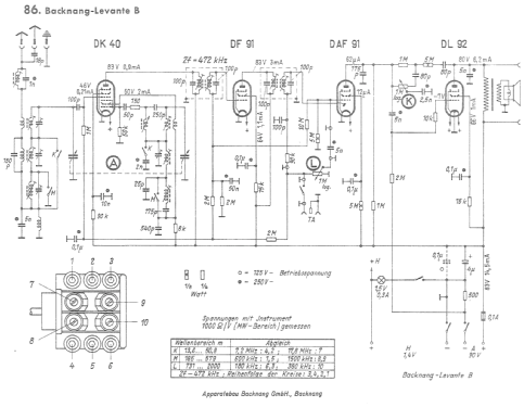 Levante B; Apparatebau Backnang (ID = 518466) Radio