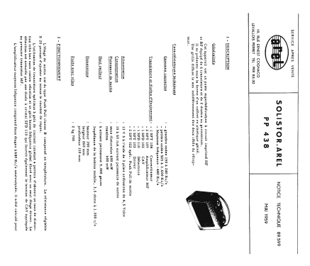 Solistor PP438; Arel, Applications (ID = 1539358) Radio