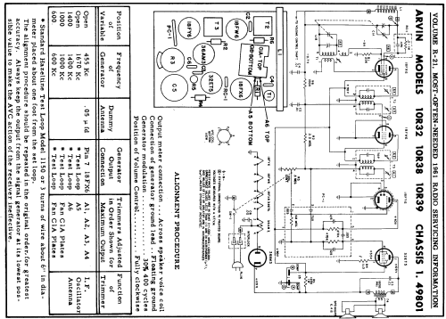 10R38 Ch= 1.49801; Arvin, brand of (ID = 142571) Radio