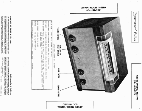 182TFM Ch= RE-237; Arvin, brand of (ID = 437830) Radio