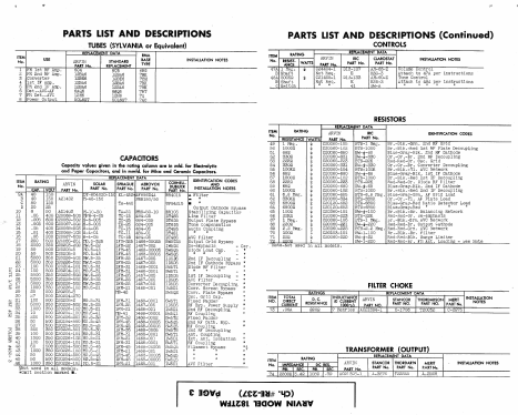 182TFM Ch= RE-237; Arvin, brand of (ID = 437833) Radio