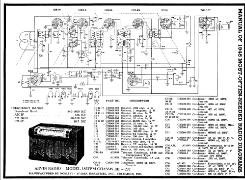 182TFM Ch= RE-237; Arvin, brand of (ID = 90699) Radio