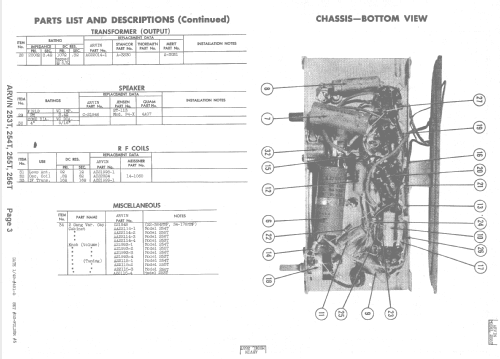 254T Ch= RE-252; Arvin, brand of (ID = 1462549) Radio