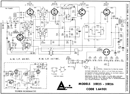 31R26 Ch= 1.64901; Arvin, brand of (ID = 153030) Radio