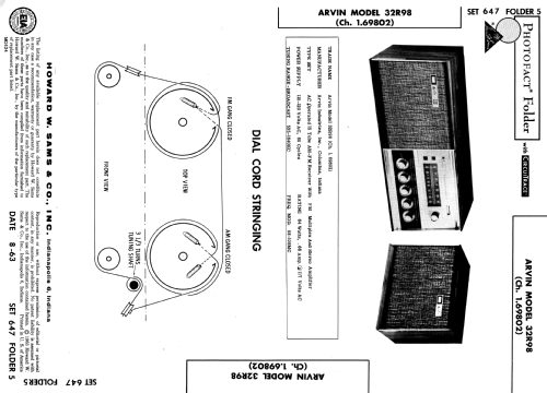 32R98 Ch= 1.69801 and 1.69802; Arvin, brand of (ID = 1360214) Radio