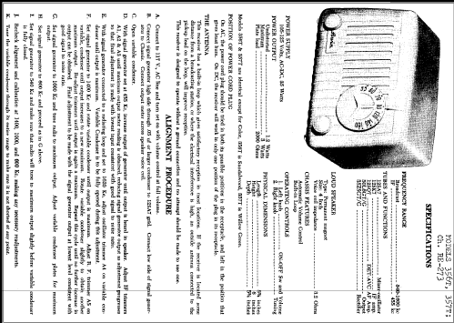 357T Ch= RE-273; Arvin, brand of (ID = 271190) Radio