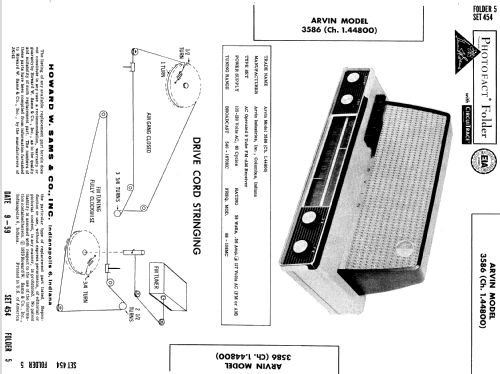 3586 Ch= 1.44800; Arvin, brand of (ID = 601272) Radio