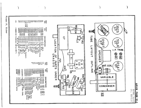 440T Ch= RE-278; Arvin, brand of (ID = 54649) Radio