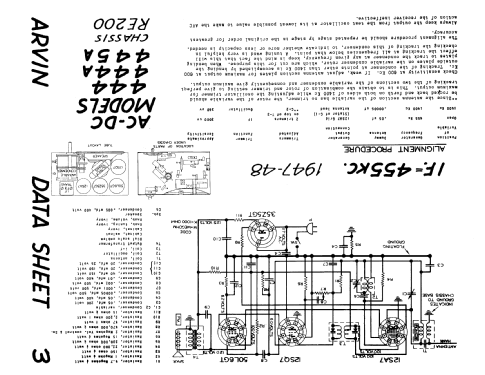 445A Ch= RE-200; Arvin, brand of (ID = 192122) Radio