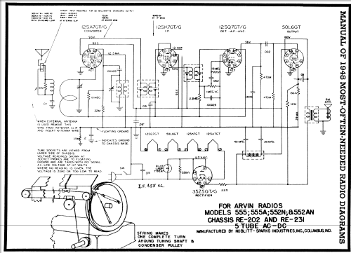 555 Ch= RE-202; Arvin, brand of (ID = 90713) Radio