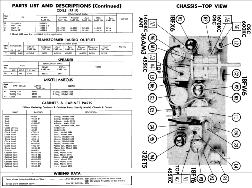 5594 Ch= 146900; Arvin, brand of (ID = 548202) Radio