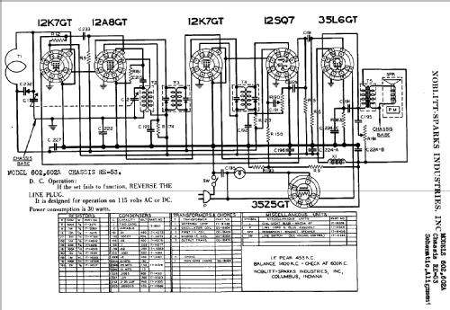 602A Ch= RE-53; Arvin, brand of (ID = 437341) Radio