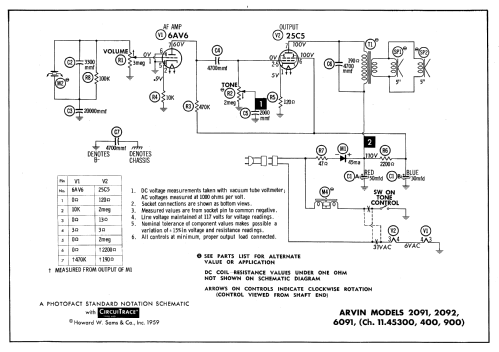 6091 Ch= 11.45900; Arvin, brand of (ID = 590363) Sonido-V