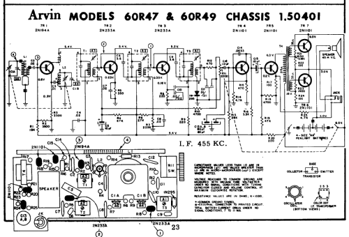 Standard Broadcast Transistor 7 60R49 Ch=1.50401; Arvin, brand of (ID = 142930) Radio