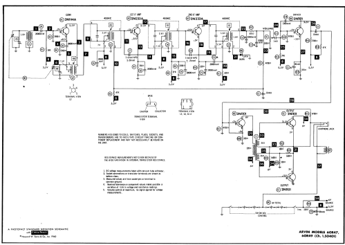 Standard Broadcast Transistor 7 60R49 Ch=1.50401; Arvin, brand of (ID = 519225) Radio
