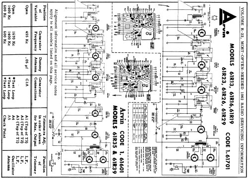 61R13 Ch= 1.61701; Arvin, brand of (ID = 152007) Radio