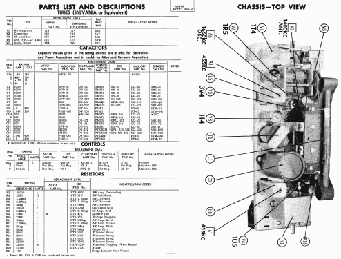 650P Ch= RE292; Arvin, brand of (ID = 426781) Radio