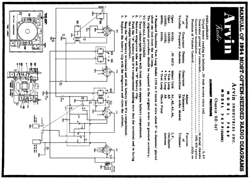 747P Ch= RE347; Arvin, brand of (ID = 171352) Radio