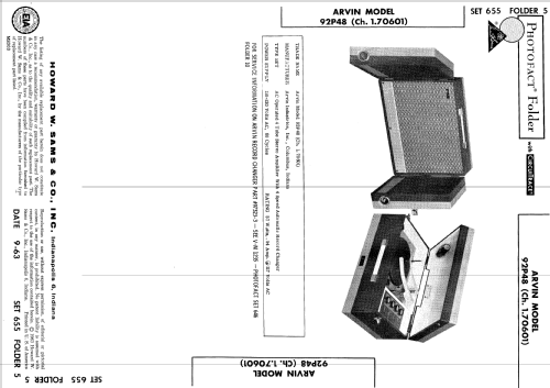 92P48 Ch= 1.70601; Arvin, brand of (ID = 551836) Ton-Bild
