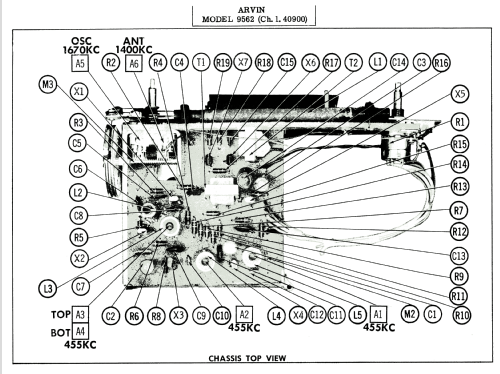 9562 Ch= 1.40900; Arvin, brand of (ID = 1750892) Radio